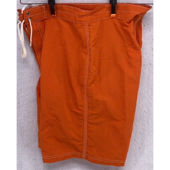 Bear Surf Mens 32" Board Nylon Swimming Trunks Orange Drawstring 1990's Wave - Picture 7 of 8